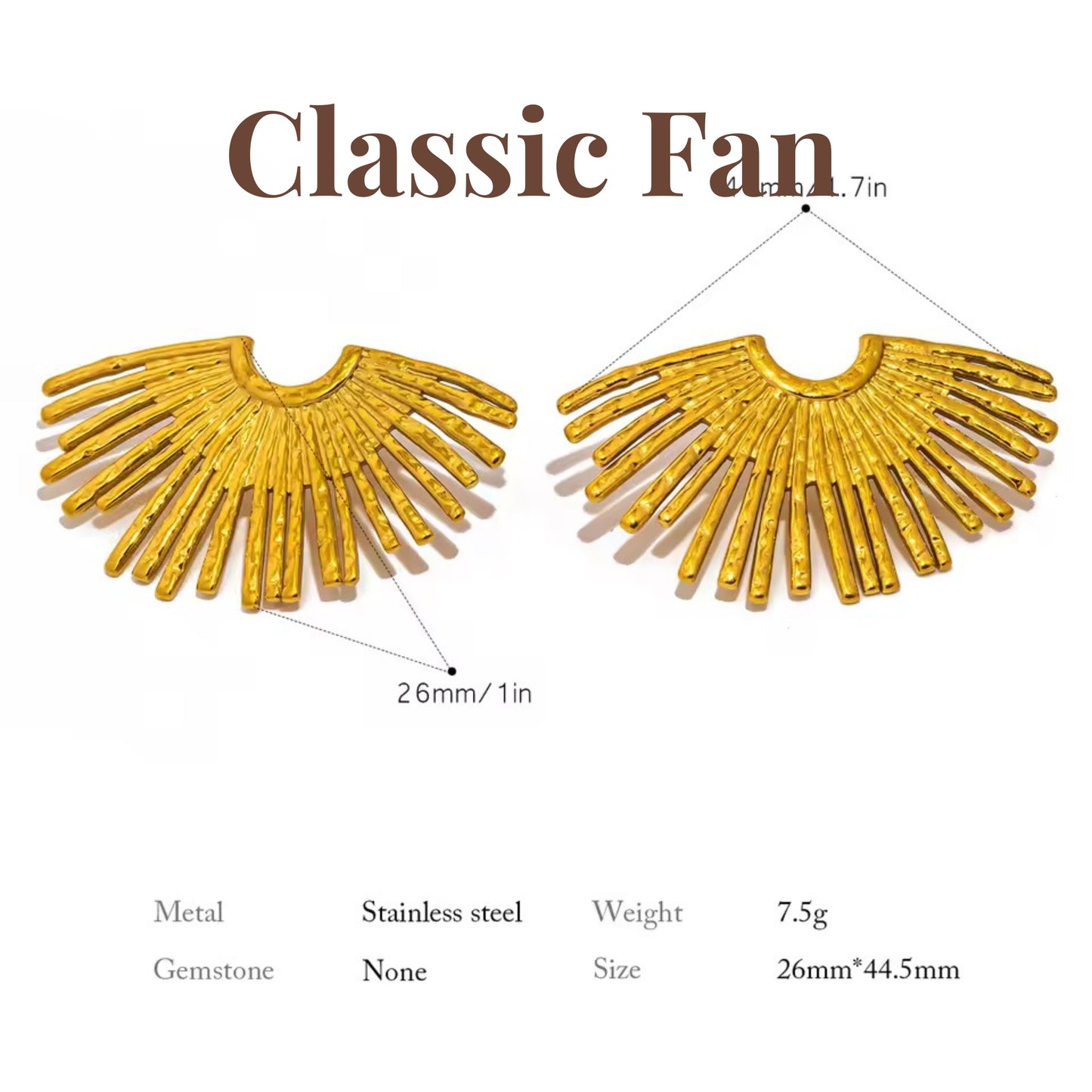 Classic Fan - Earrings