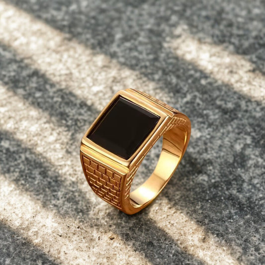 Black Stone Ring